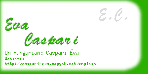 eva caspari business card